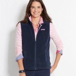 Fleece navy vest